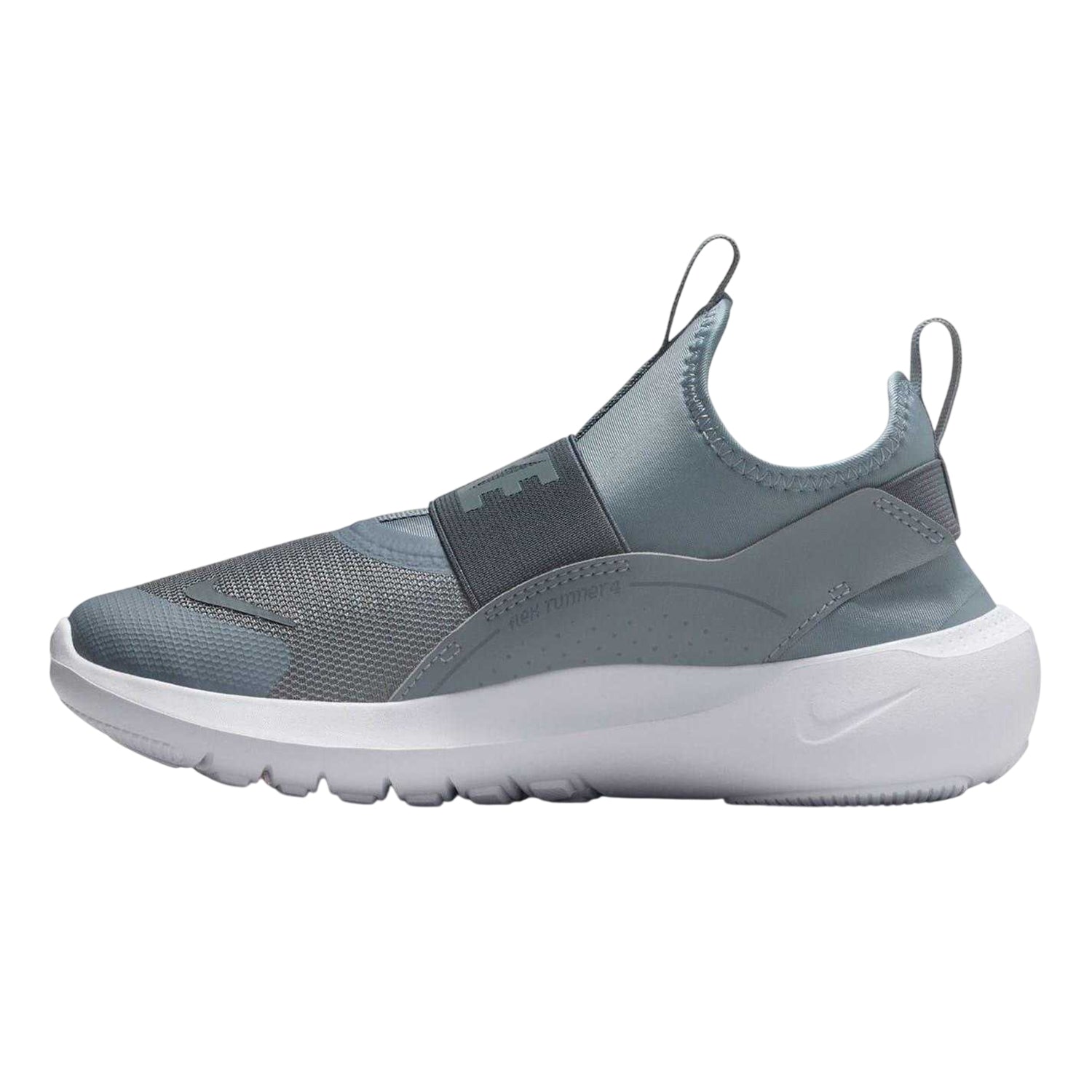 Grey-White - Back - Nike Childrens-Kids Runner 4 Trainers