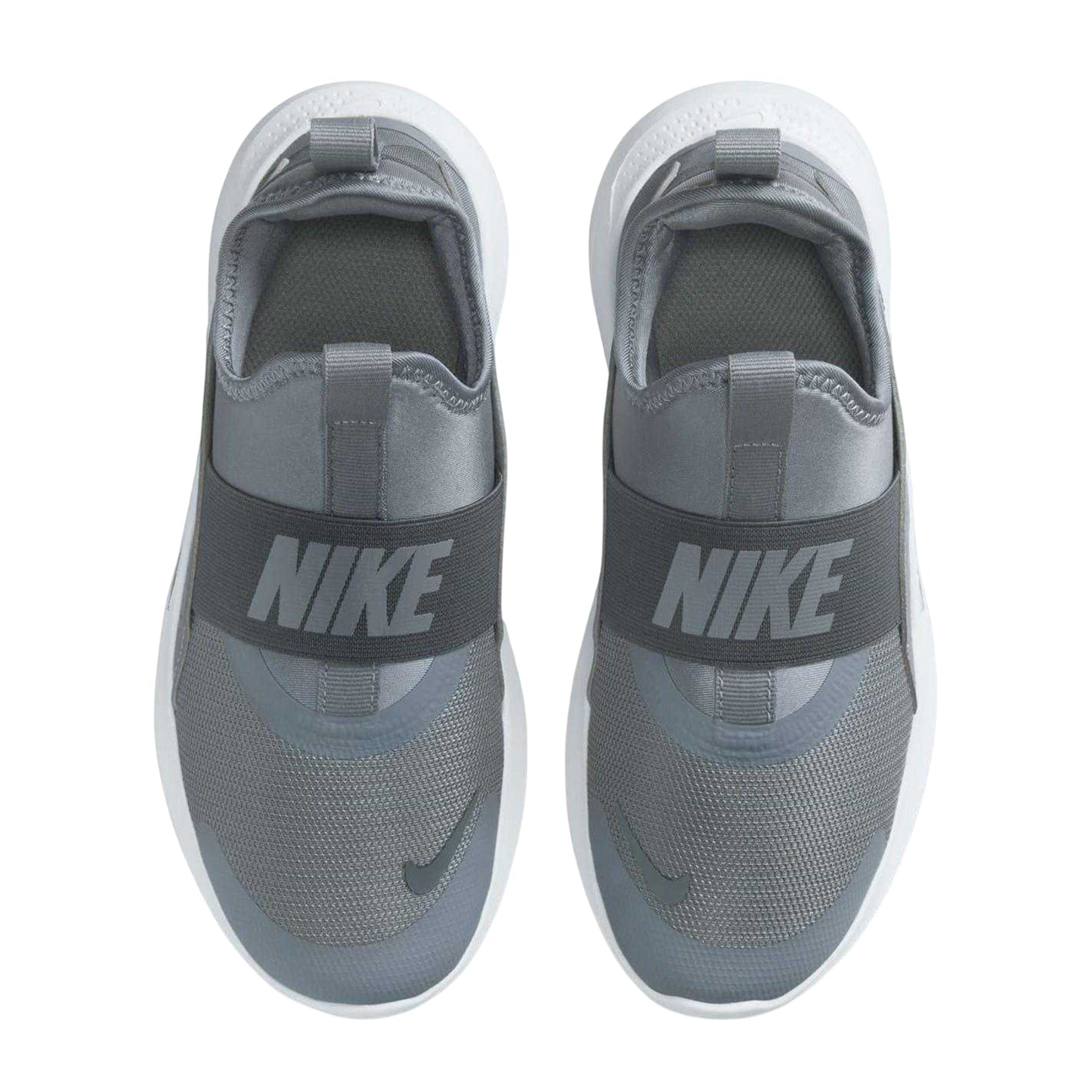 Grey-White - Side - Nike Childrens-Kids Runner 4 Trainers