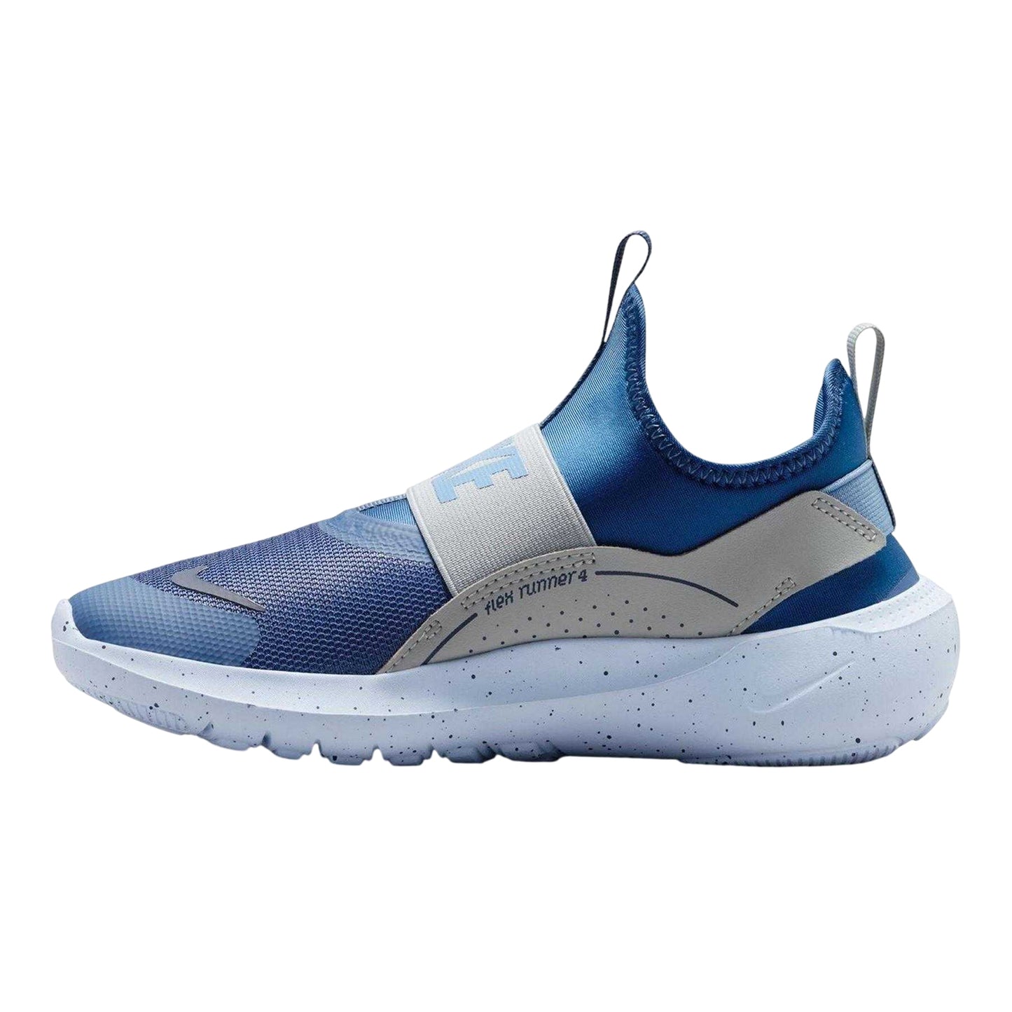 Navy-Grey - Back - Nike Childrens-Kids Runner 4 Trainers