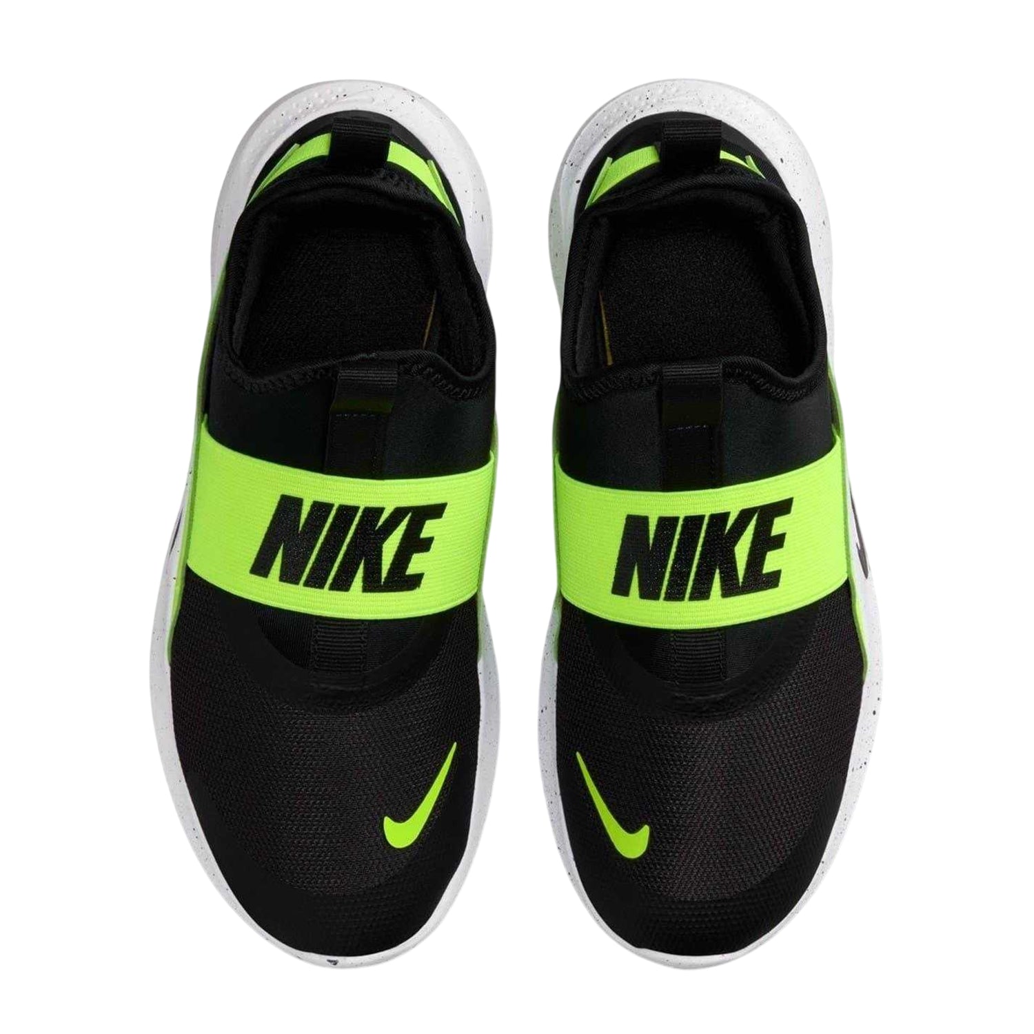 Black-Volt - Side - Nike Childrens-Kids Runner 4 Trainers