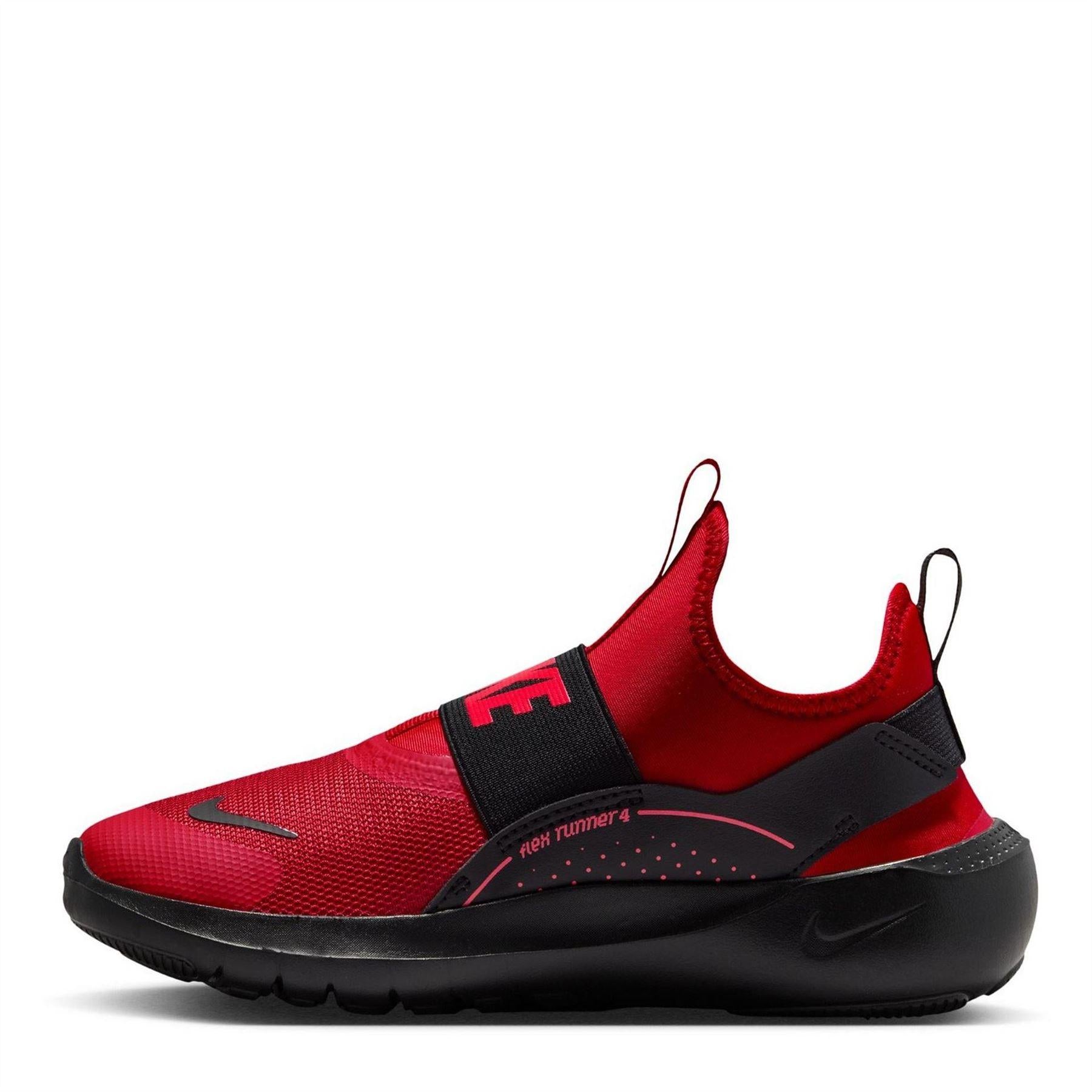Red-Black - Back - Nike Childrens-Kids Runner 4 Trainers
