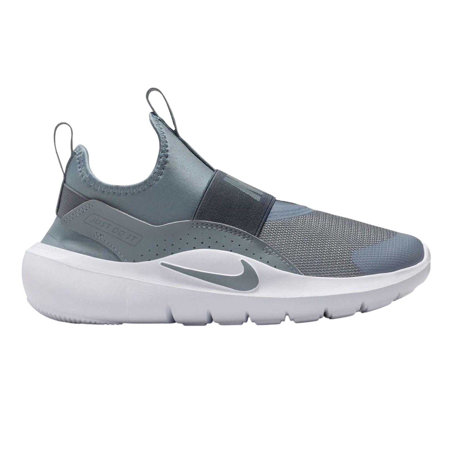 Grey-White - Front - Nike Childrens-Kids Runner 4 Trainers