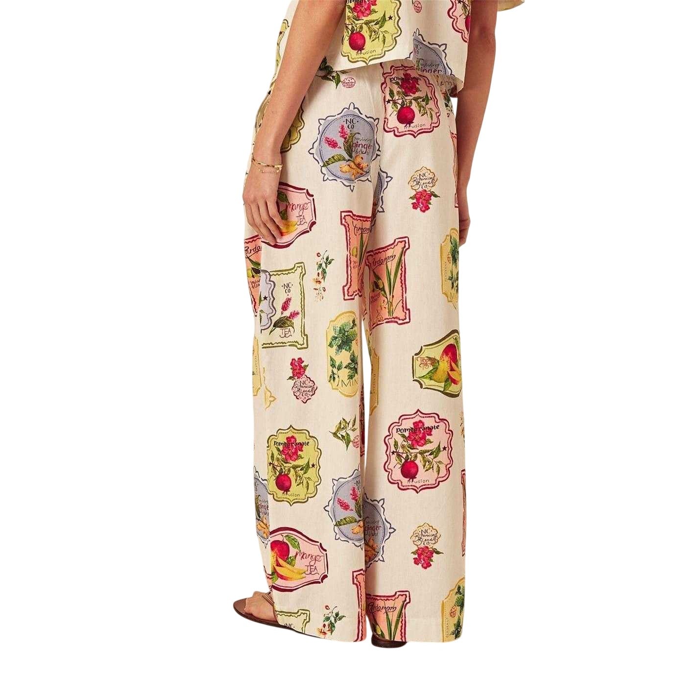 Multicoloured - Back - Nobody´s Child Womens-Ladies Shona Graphic Print Wide Leg Palazzo Trousers