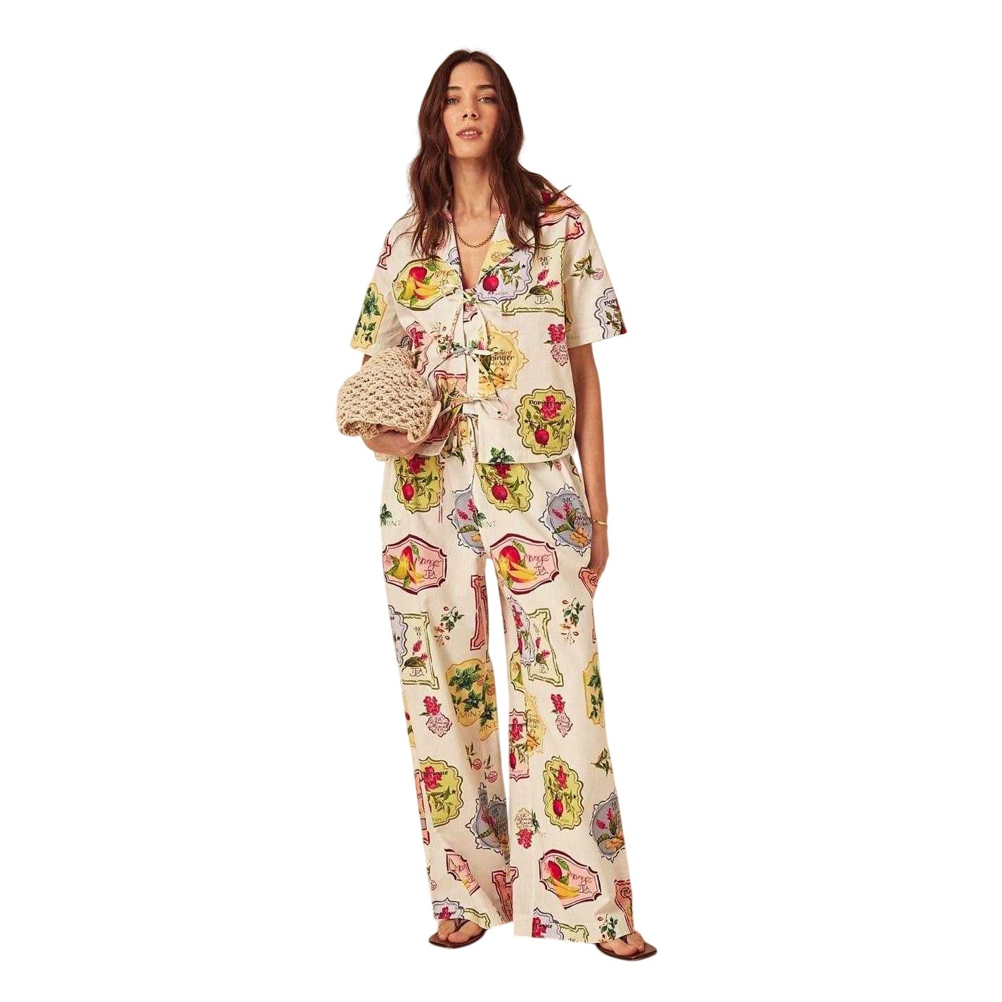 Multicoloured - Side - Nobody´s Child Womens-Ladies Shona Graphic Print Wide Leg Palazzo Trousers