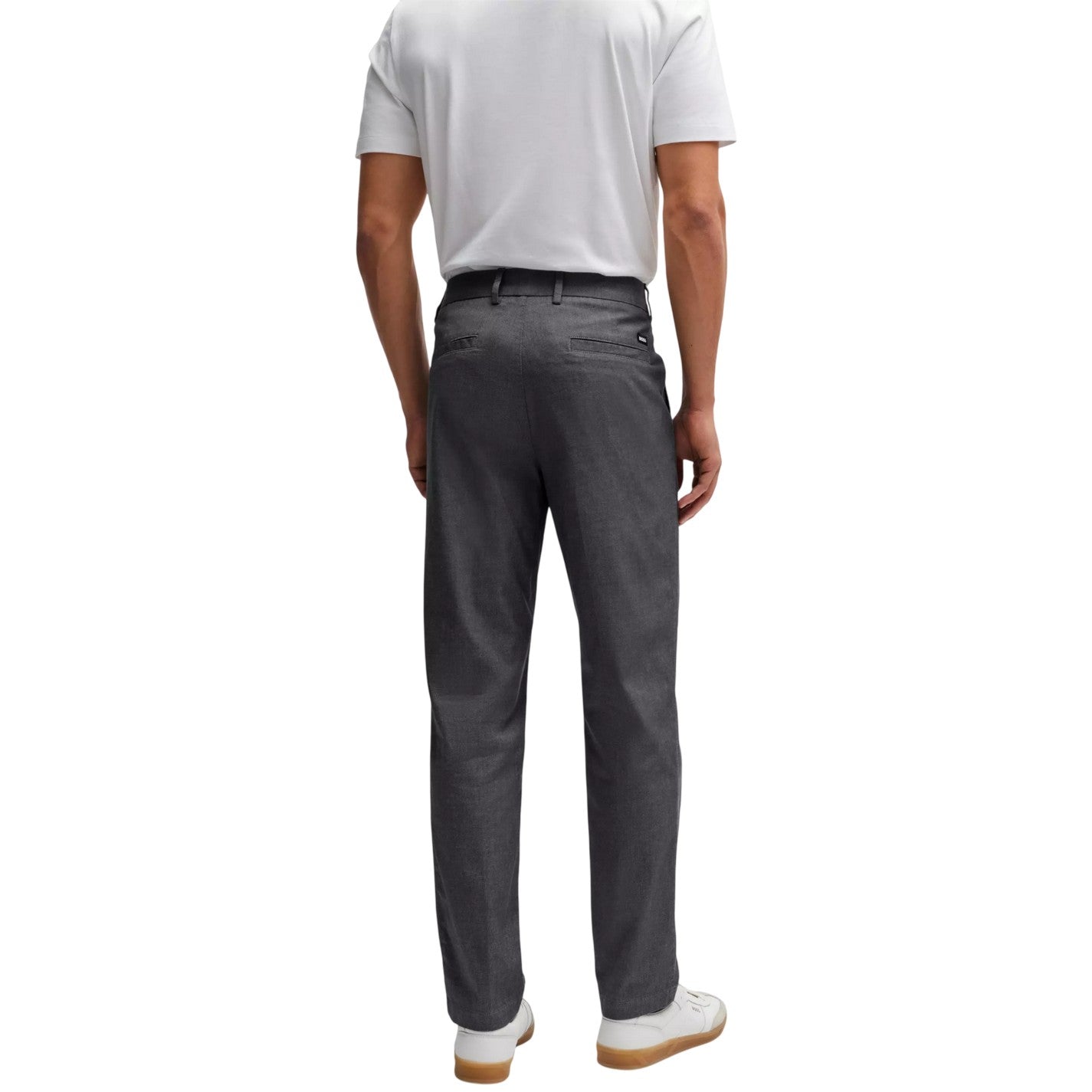 Dark Blue - Back - Boss Mens Kane Straight Trousers