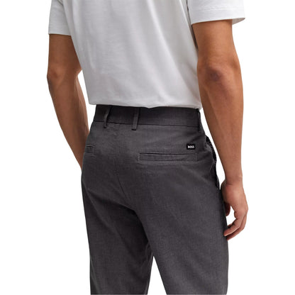 Dark Blue - Side - Boss Mens Kane Straight Trousers