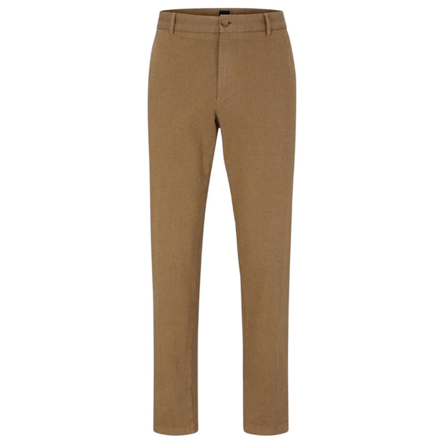 Medium Beige - Front - Boss Mens Kane Straight Trousers