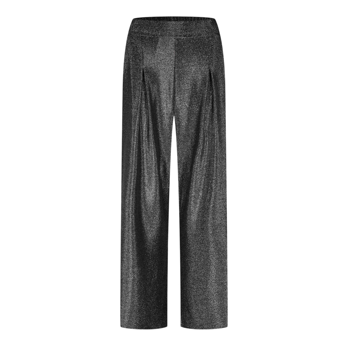 Silver - Front - Biba Womens-Ladies Wide Leg Trousers