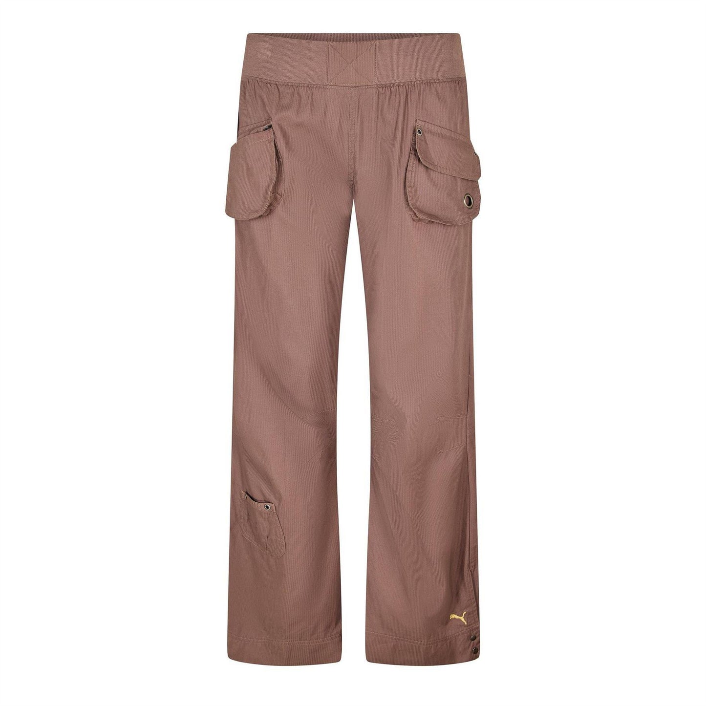 Brown - Front - Puma Womens-Ladies Woven Relaxed Fit Walking Trousers