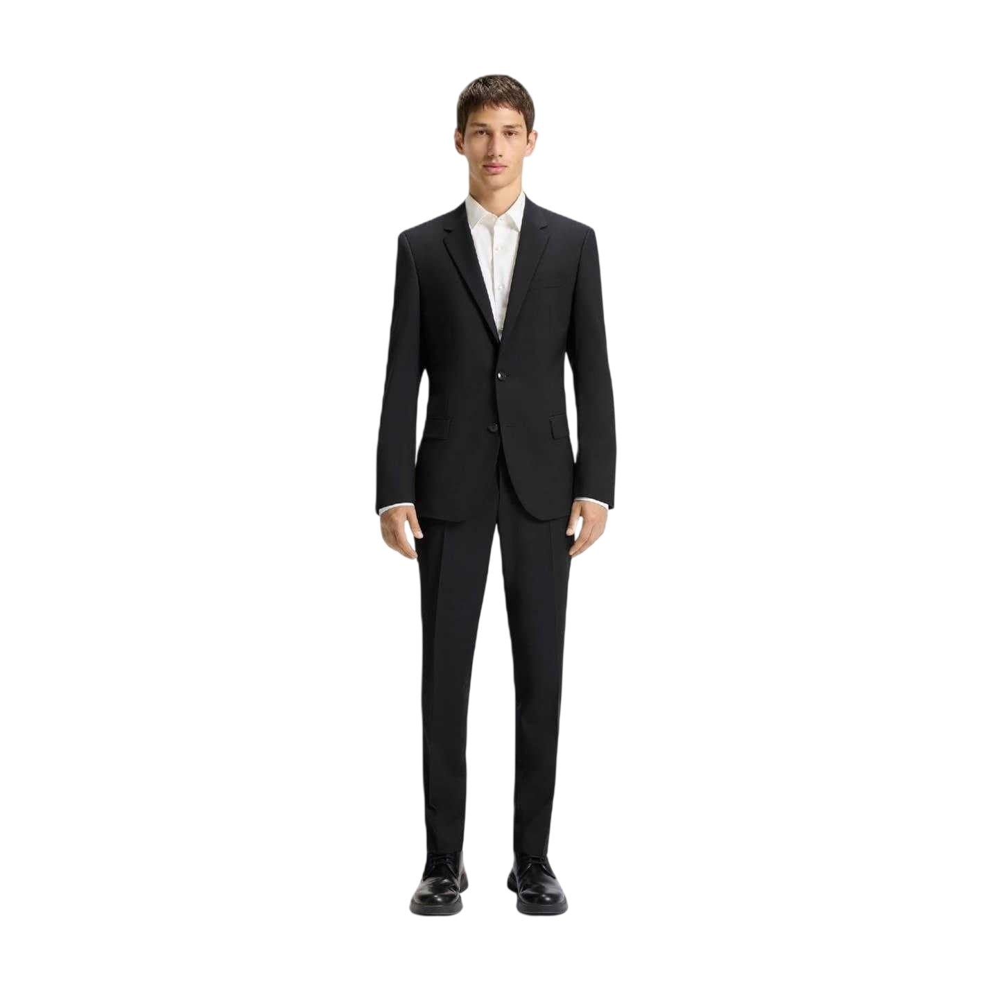 Black - Lifestyle - Boss Mens Plain Notch Neck Suit Jacket
