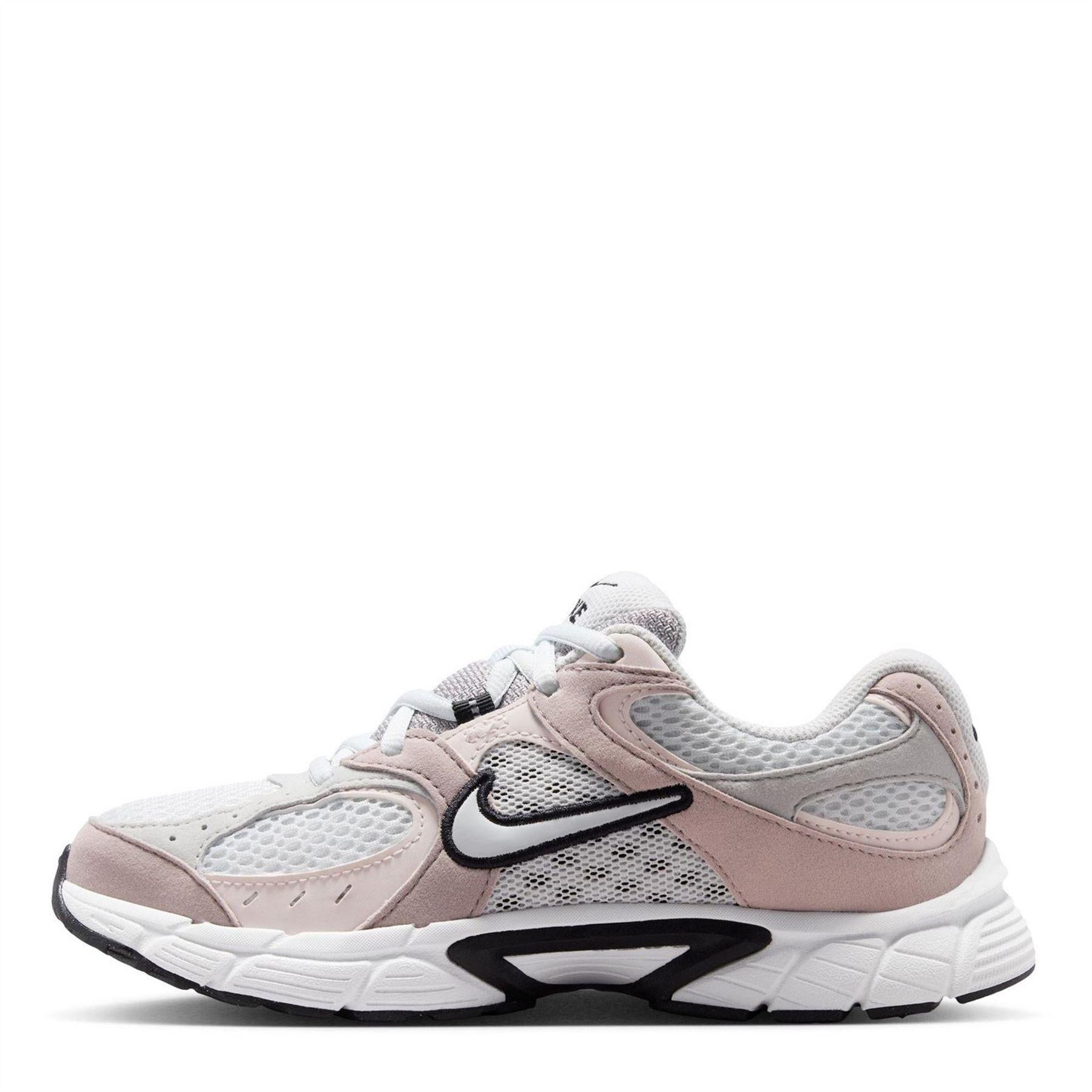 White-Grey-Pink - Back - Nike Childrens-Kids V5 RNR Running Trainers