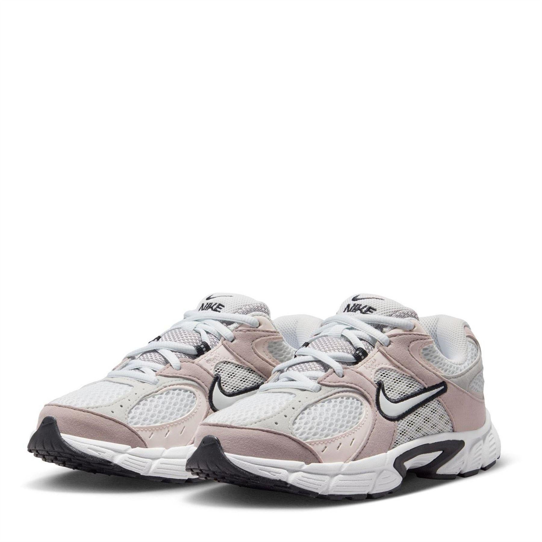 White-Grey-Pink - Side - Nike Childrens-Kids V5 RNR Running Trainers