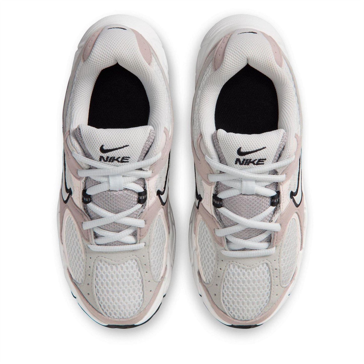 White-Grey-Pink - Pack Shot - Nike Childrens-Kids V5 RNR Running Trainers