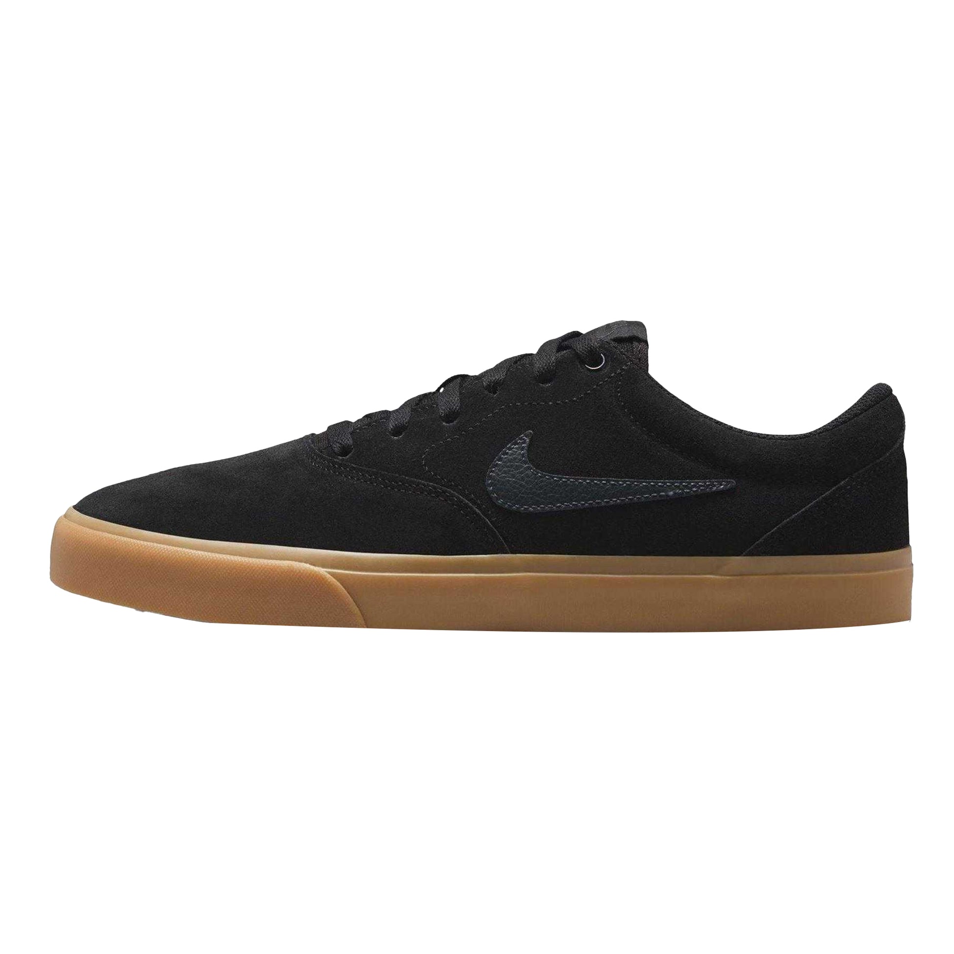 Black - Side - Nike Womens-Ladies Charge Lace Up Skate Shoes