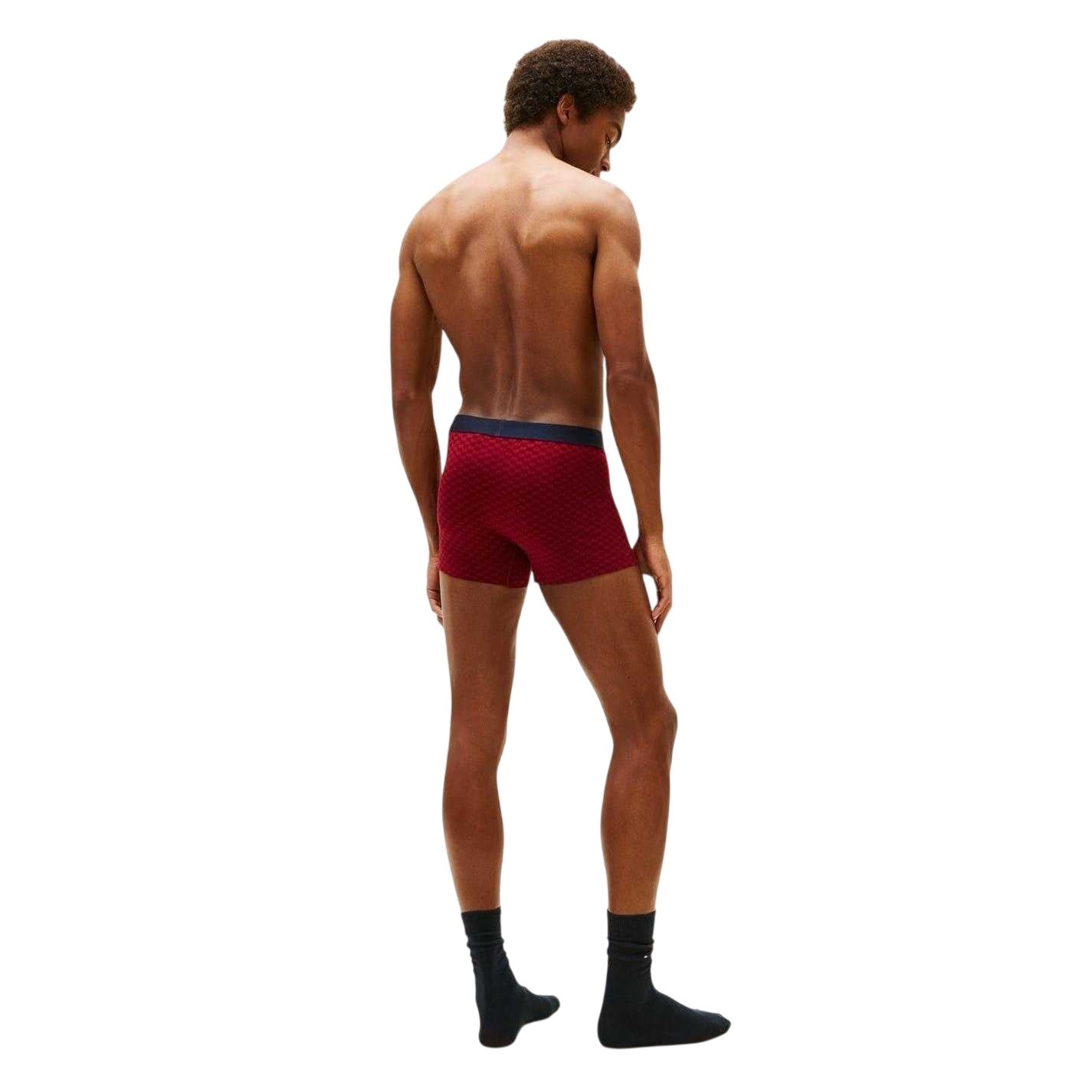 Red-Navy - Back - Tommy Hilfiger Mens Checkerboard Boxer Briefs Set