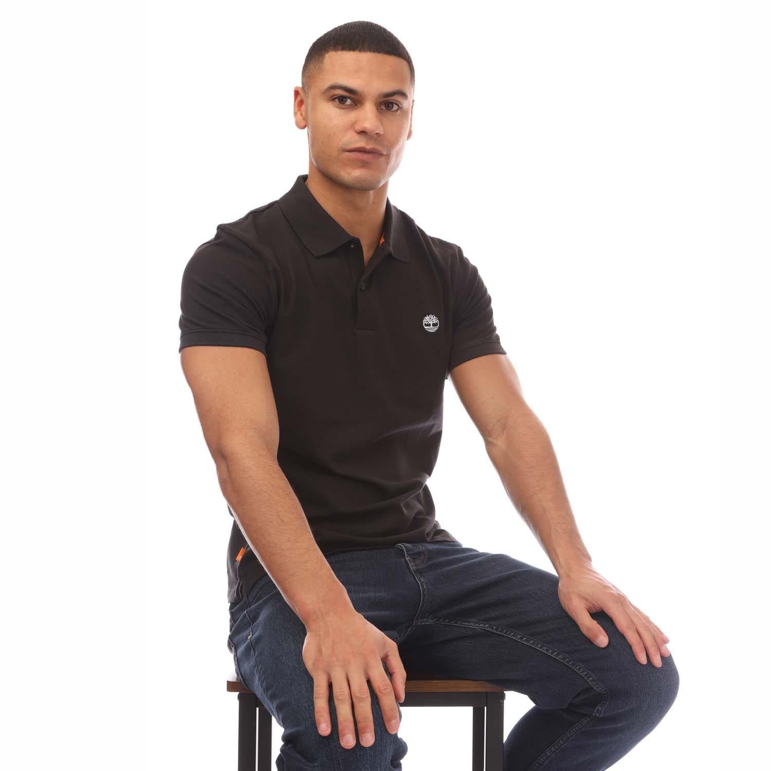 Black - Side - Timberland Mens Merrymee River Polo Shirt