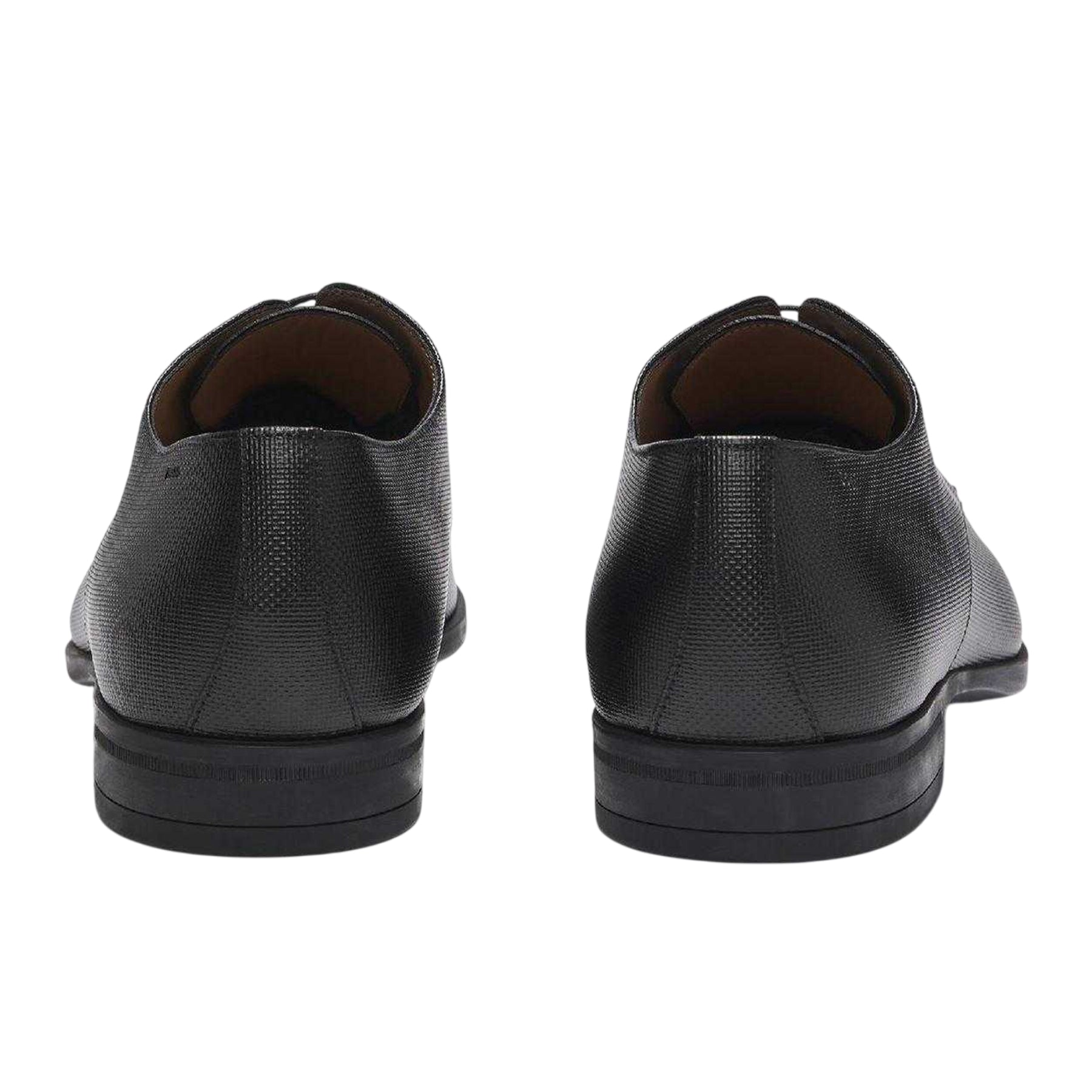 Black - Back - Boss Mens Kensington Derby Leather Oxford Shoes