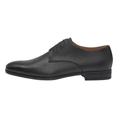 Black - Side - Boss Mens Kensington Derby Leather Oxford Shoes