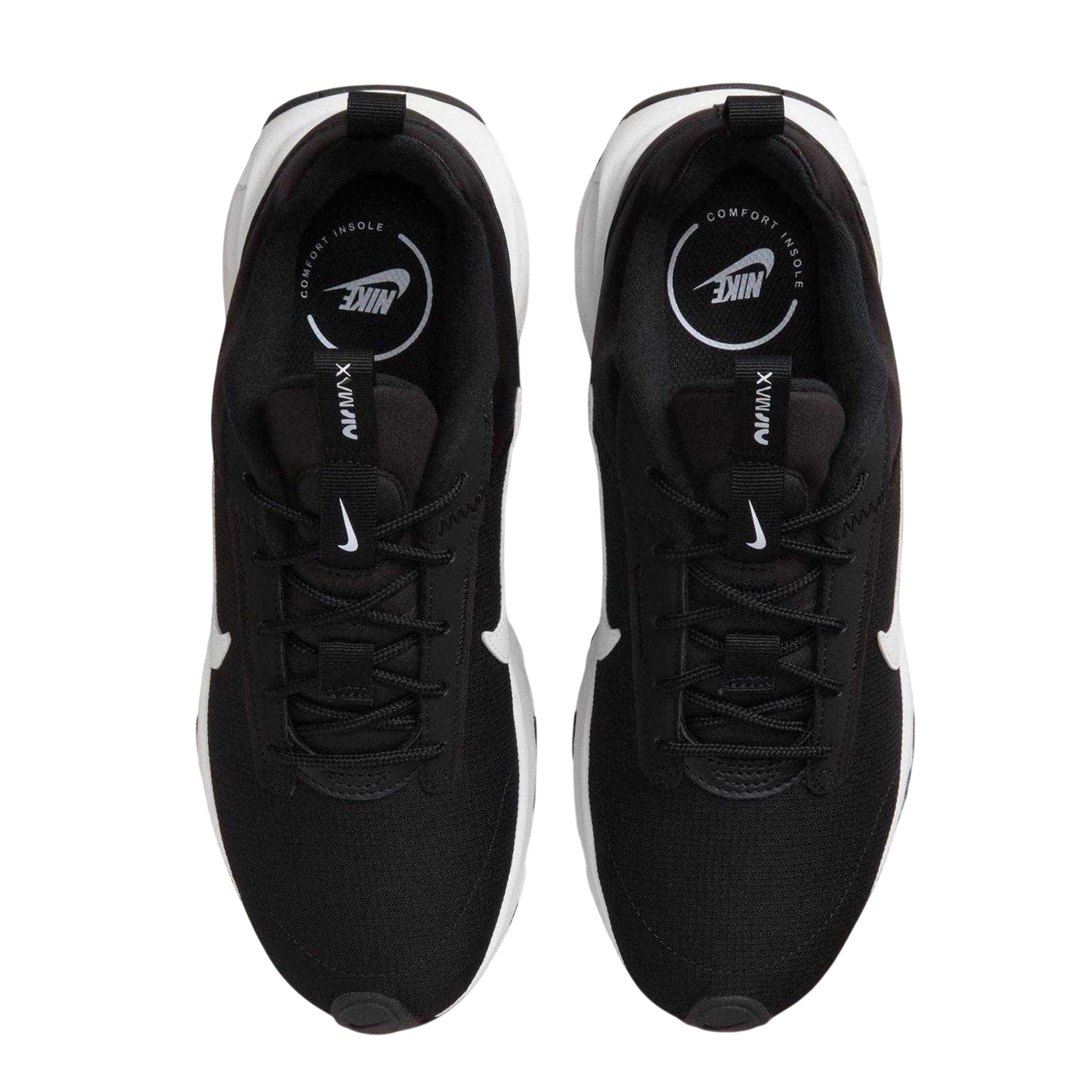 Black-White - Side - Nike Womens-Ladies Air Max Flat Trainers