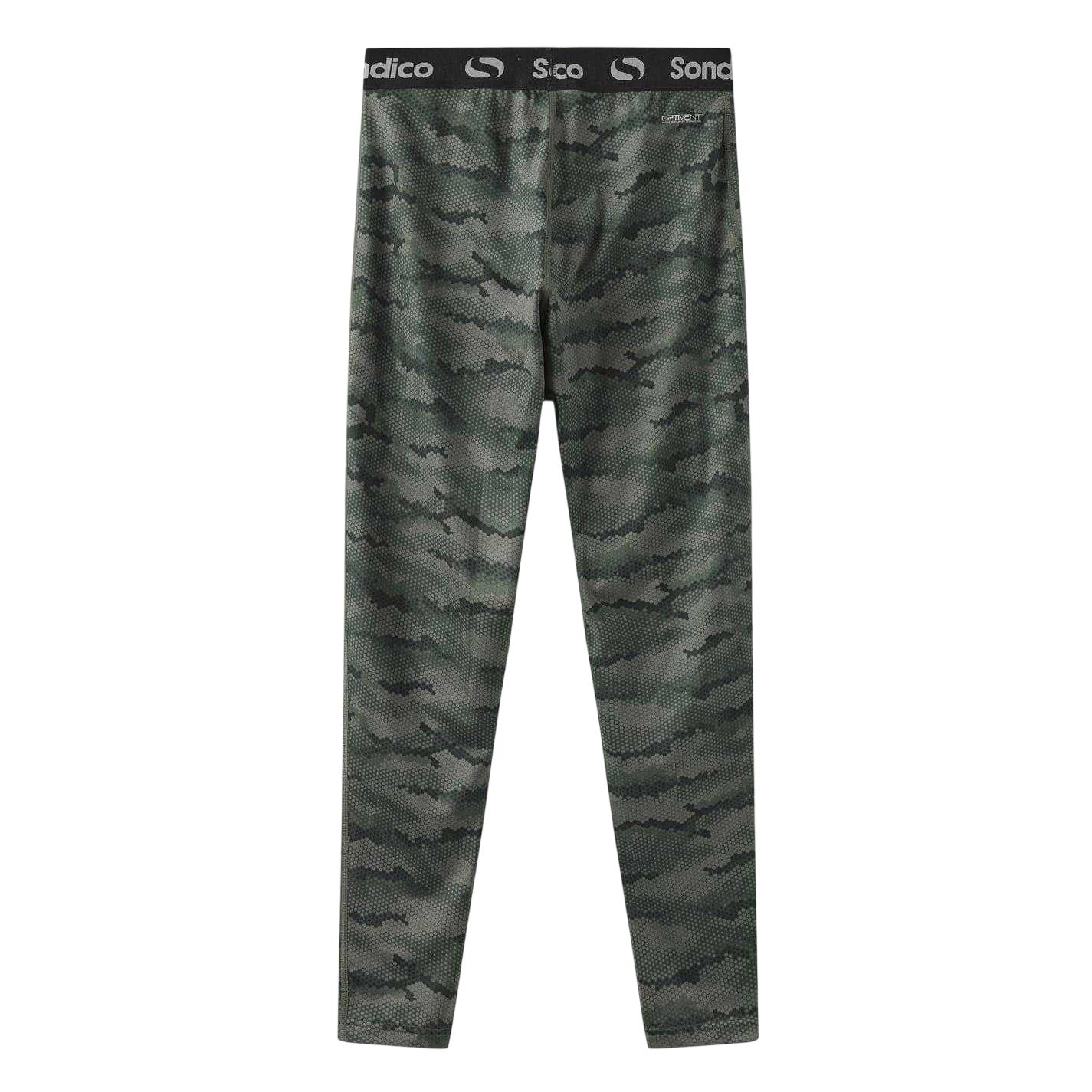 Camouflage Green - Back - Sondico Boys Core Camo Base Layer Bottoms