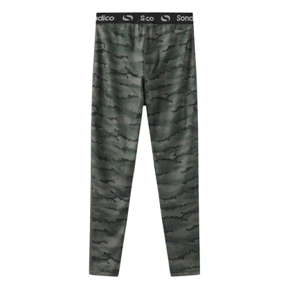 Camouflage Green - Back - Sondico Boys Core Camo Base Layer Bottoms