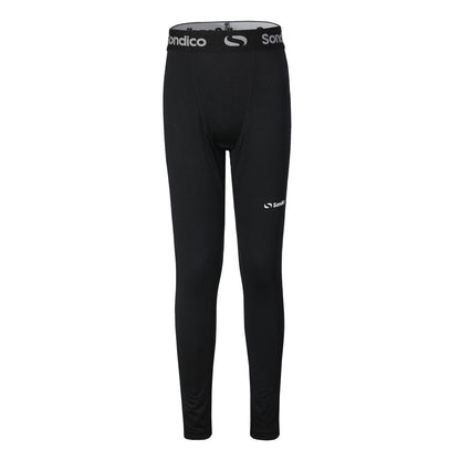Black - Front - Sondico Boys Core Base Layer Bottoms
