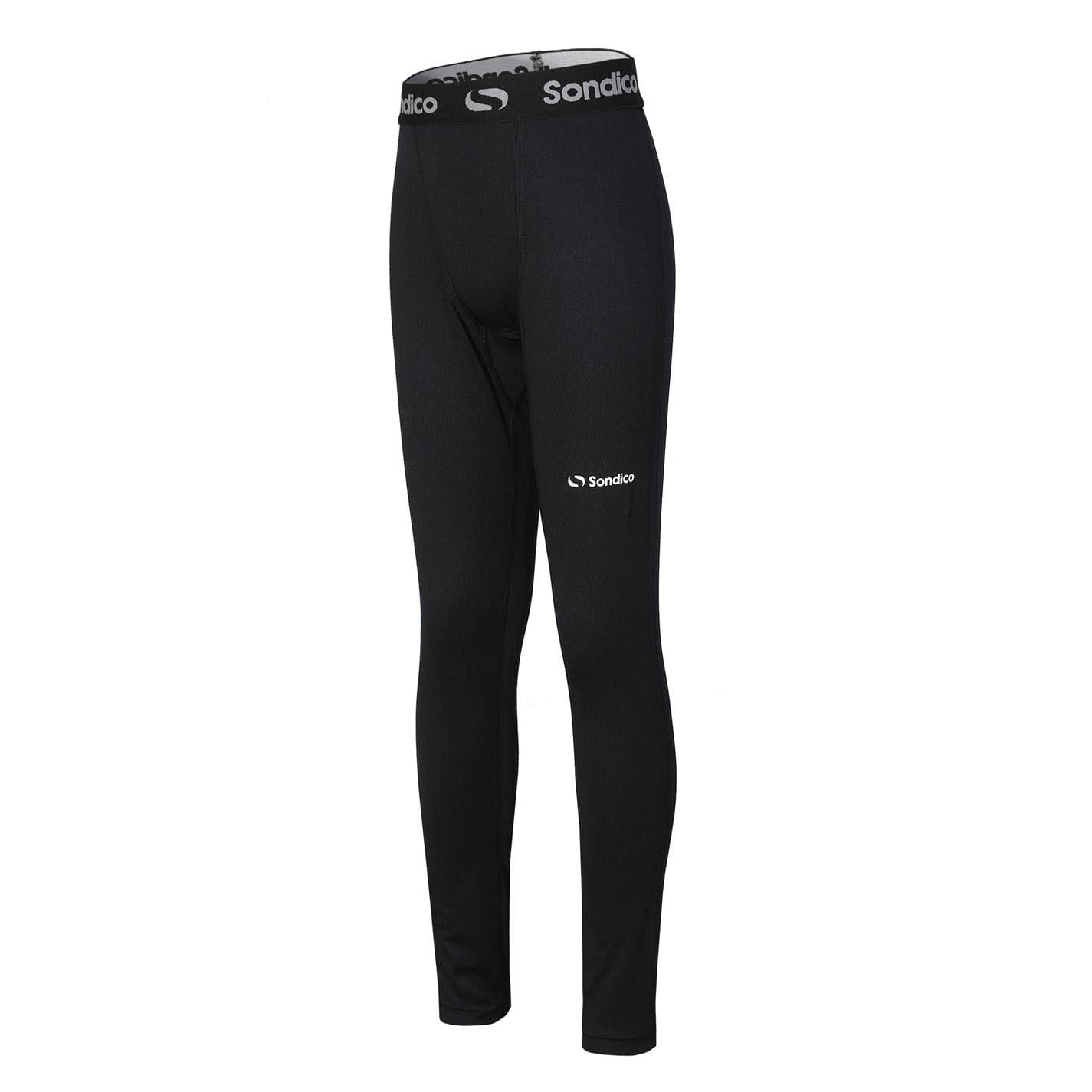 Black - Side - Sondico Boys Core Base Layer Bottoms