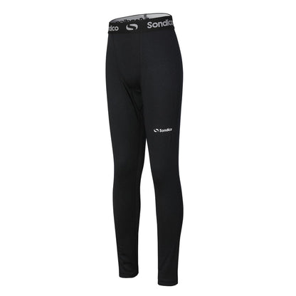 Black - Side - Sondico Boys Core Base Layer Bottoms