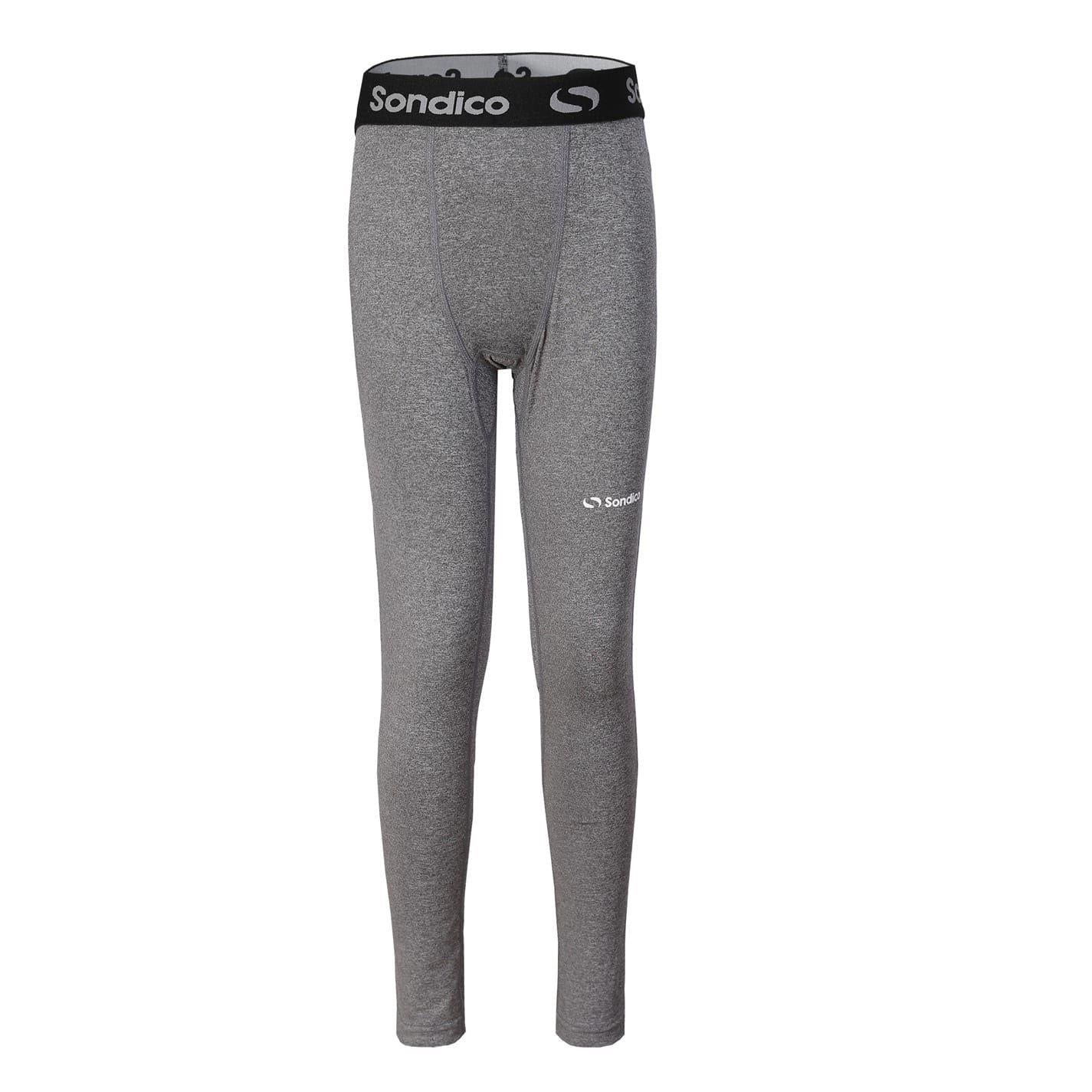 Grey Marl - Front - Sondico Boys Core Base Layer Bottoms