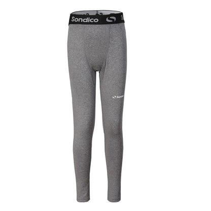 Grey Marl - Front - Sondico Boys Core Base Layer Bottoms