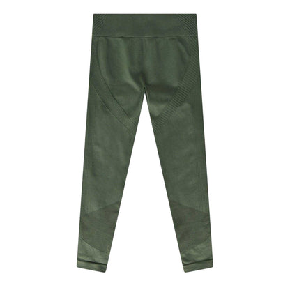 Army Khaki - Back - USA Pro Childrens-Kids Seamless Tight Leggings