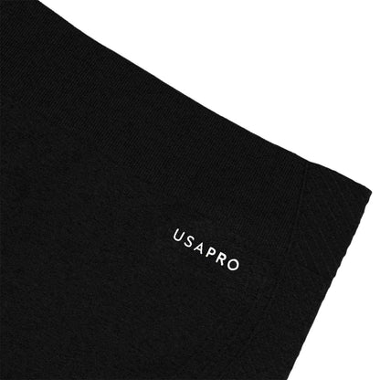 Black - Side - USA Pro Childrens-Kids Seamless Tight Leggings