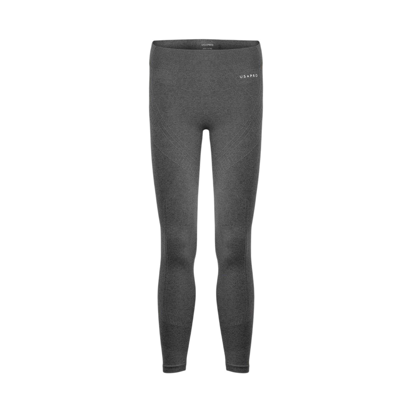 Charcoal - Front - USA Pro Childrens-Kids Seamless Tight Leggings
