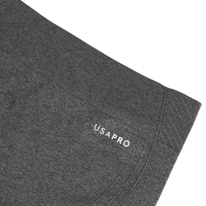 Charcoal - Side - USA Pro Childrens-Kids Seamless Tight Leggings