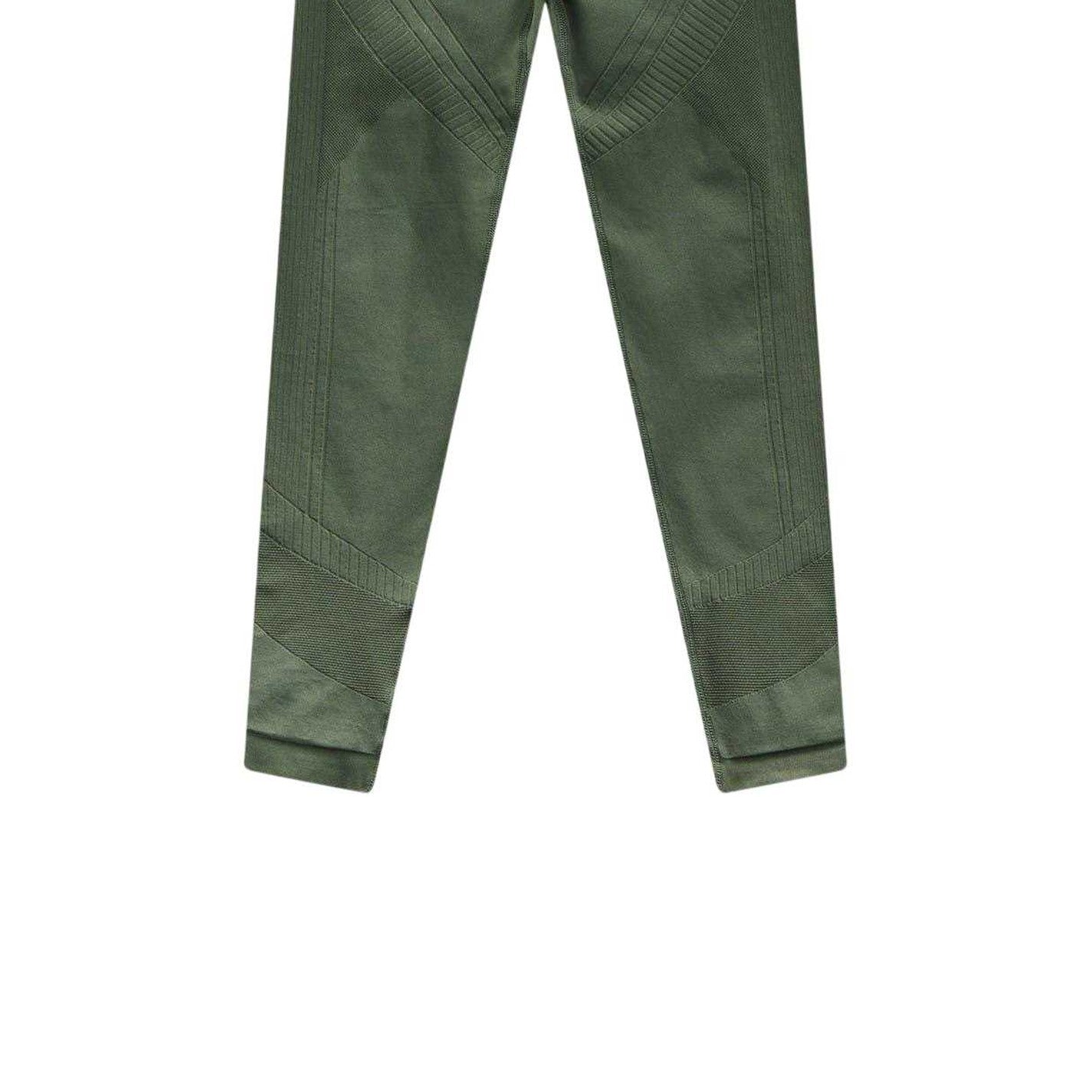 Army Khaki - Side - USA Pro Childrens-Kids Seamless Tight Leggings