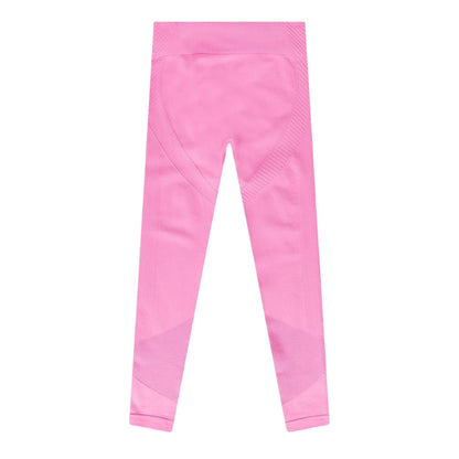 Pink - Back - USA Pro Childrens-Kids Seamless Tight Leggings