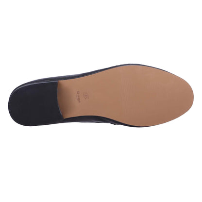 Black - Lifestyle - Dune London Womens-Ladies Grandeur Leather Wide Loafers
