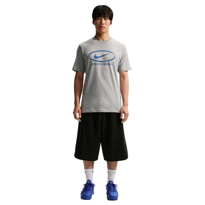 Grey - Front - Nike Mens Oval Logo T-Shirt
