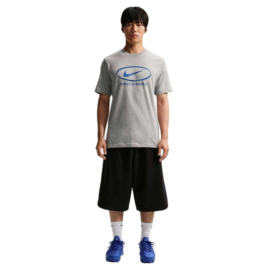Grey - Front - Nike Mens Oval Logo T-Shirt