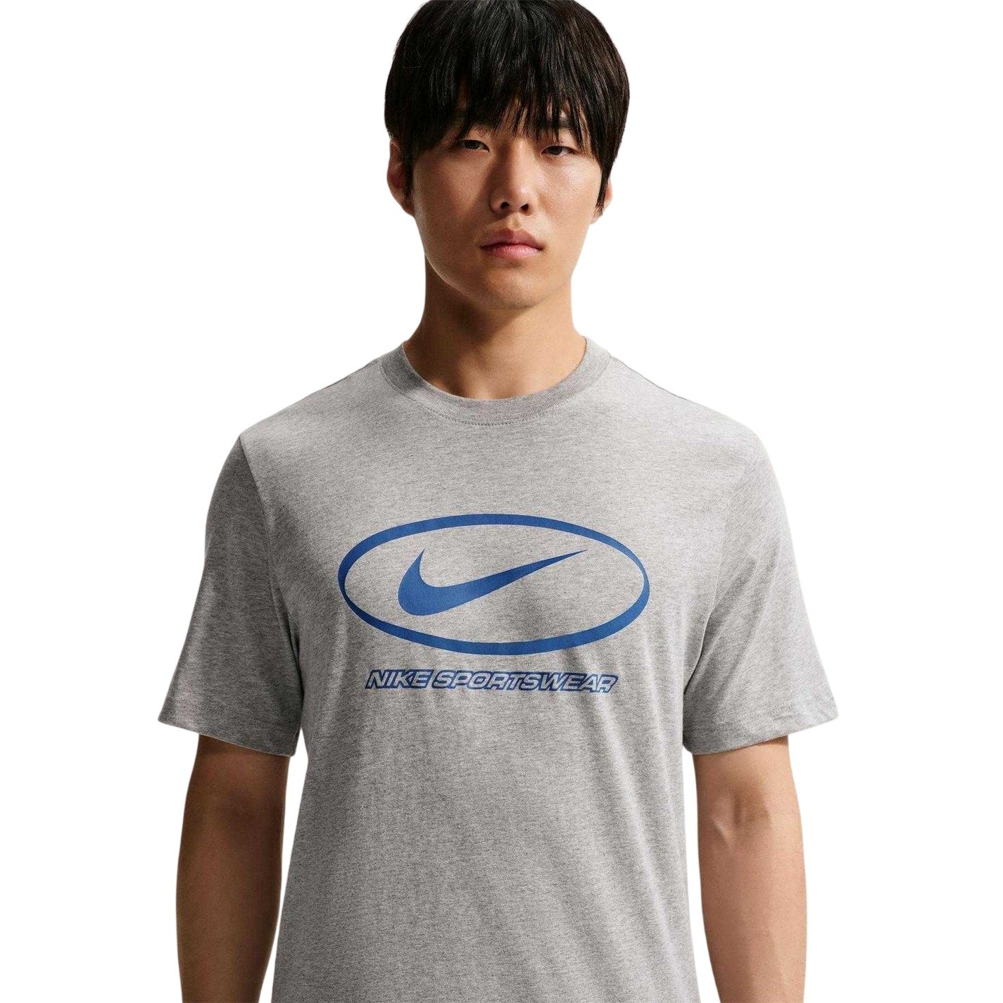 Grey - Side - Nike Mens Oval Logo T-Shirt