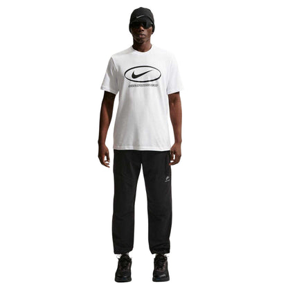 White - Front - Nike Mens Oval Logo T-Shirt