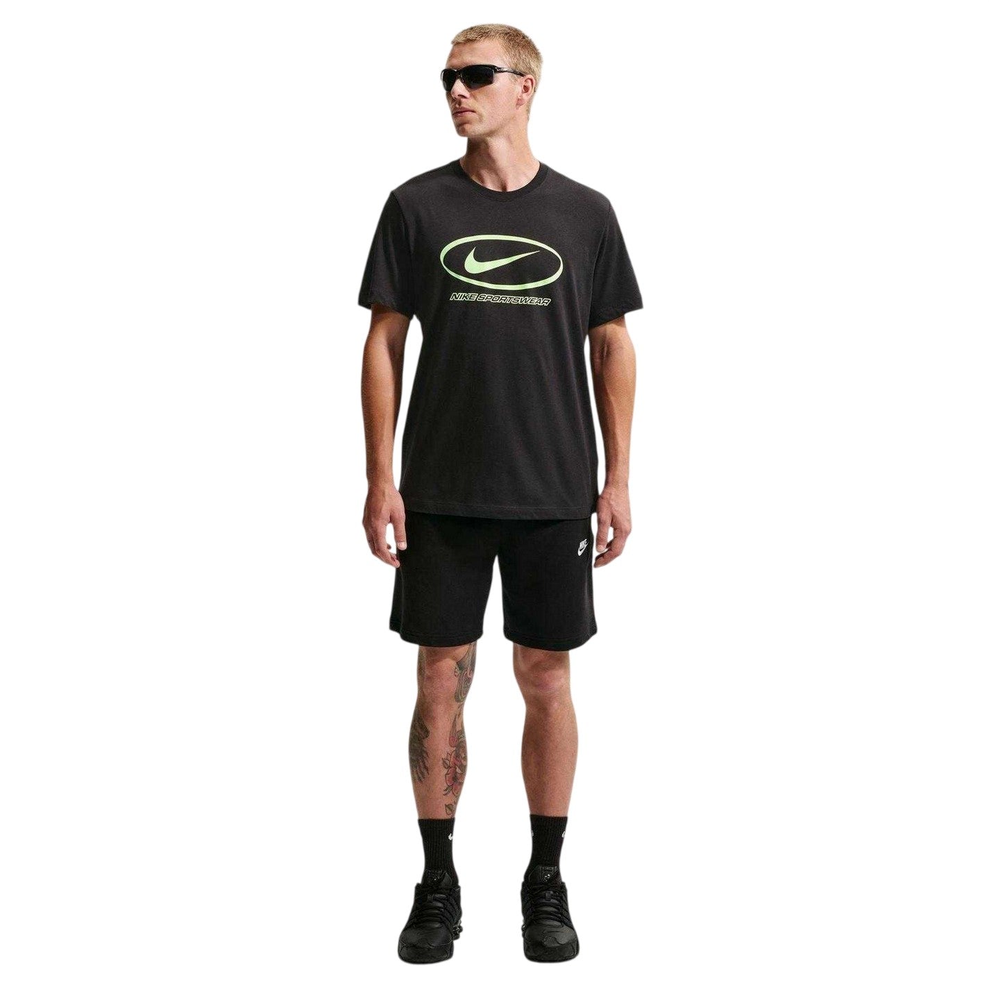Black - Front - Nike Mens Oval Logo T-Shirt