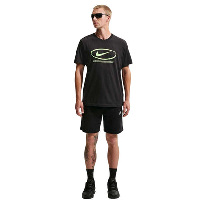 Black - Front - Nike Mens Oval Logo T-Shirt