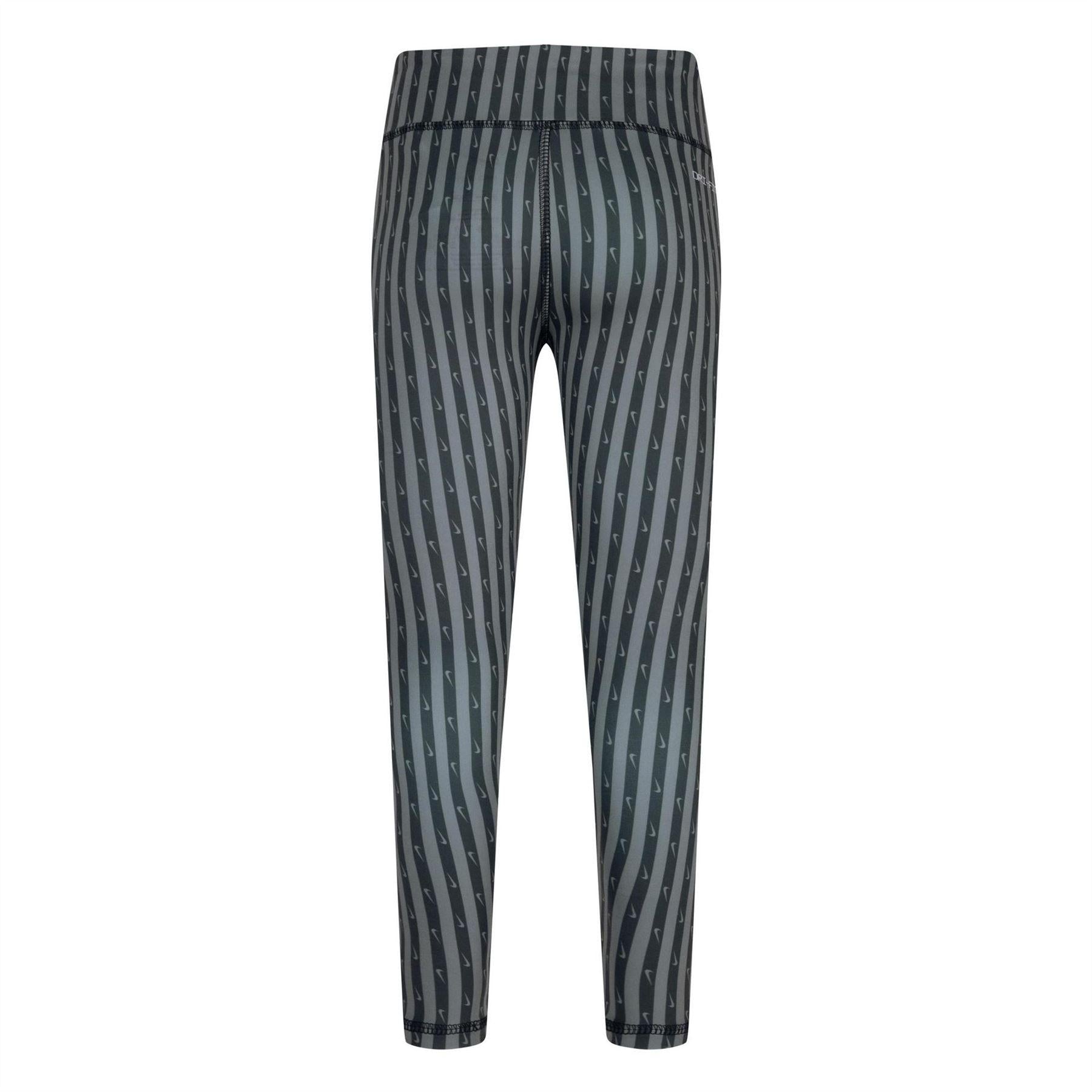 Black - Back - Nike Girls Stripe Leggings