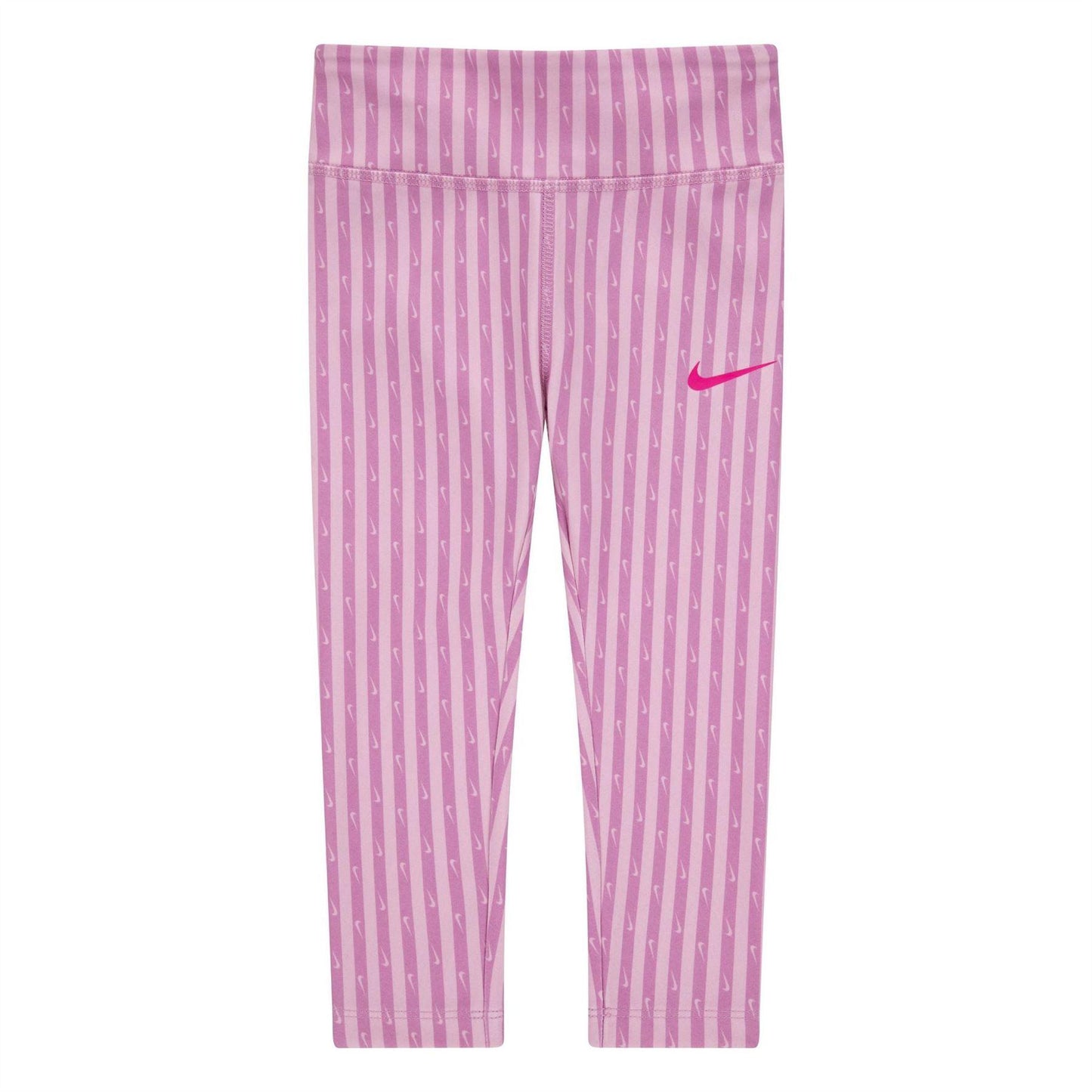 Flamingo Pink - Front - Nike Girls Stripe Leggings