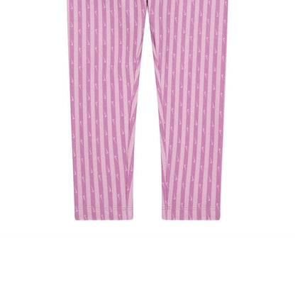 Flamingo Pink - Side - Nike Girls Stripe Leggings