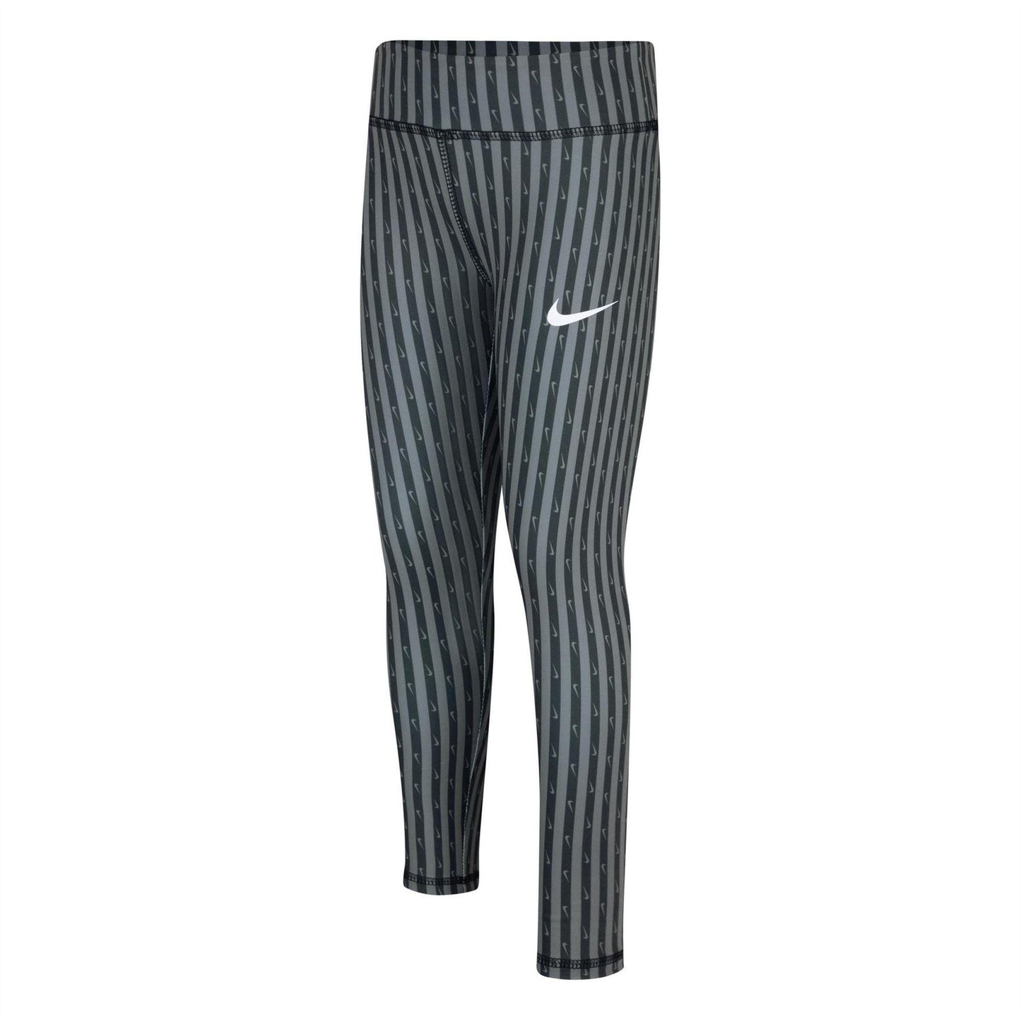 Black - Front - Nike Girls Stripe Leggings