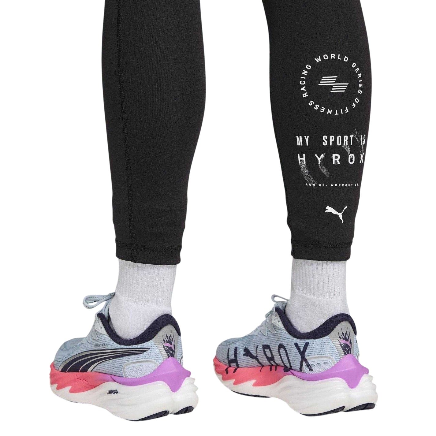 Black - Side - Puma Womens-Ladies Hyrox Essentials Tights