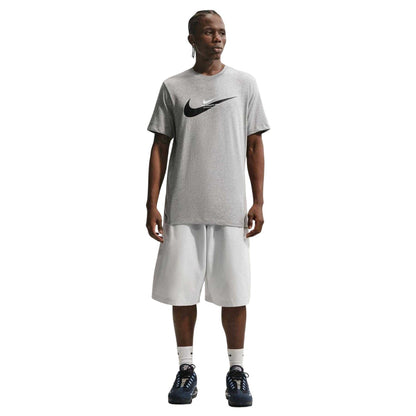 Grey - Front - Nike Mens Swoosh Large Logo T-Shirt