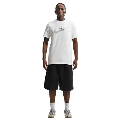 White - Lifestyle - Nike Mens Swoosh Large Logo T-Shirt
